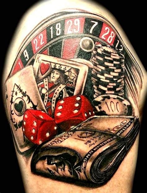 gambling themed tattoo