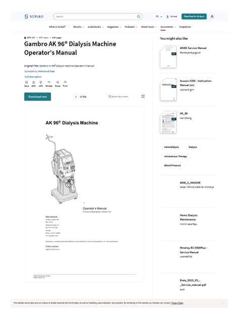 Download Gambro Ak 96 Error Codes 