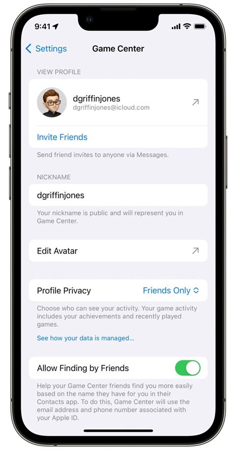 Game Center Friends
