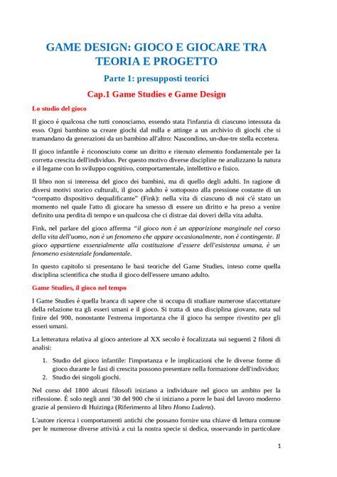 Game Design Gioco E Giocare Tra Teoria E Progetto