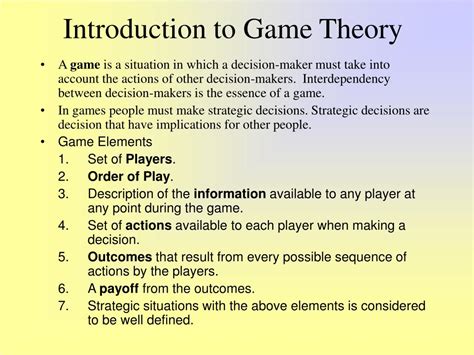 Game Theory Introduction