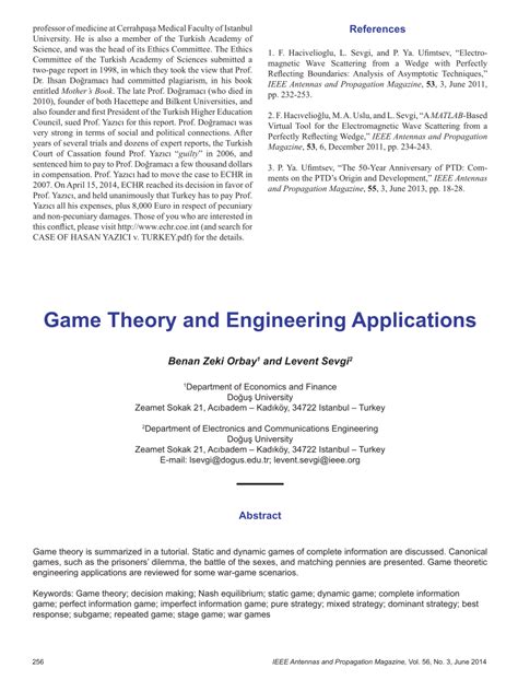 Download Game Theory And Engineering Applications Researchgate 