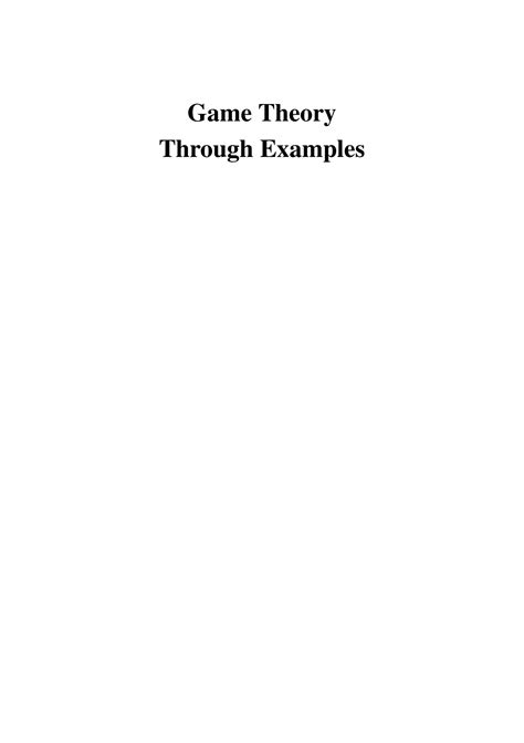 Full Download Game Theory Exam And Answers Katzenore 