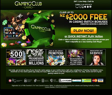 gaming club online casino login