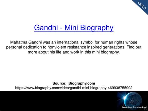 gandhi mini biography examples