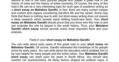 gandhiji essay right!