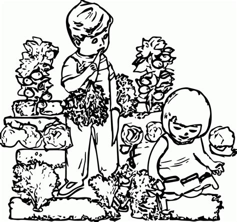 Garden Coloring Pages Boy And Gardening Tools Free Garden Tools Coloring Pages - Garden Tools Coloring Pages