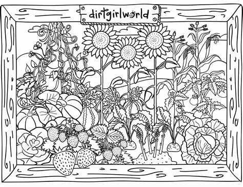 Garden Coloring Pages World Of Printables Gardening Tools Coloring Pages - Gardening Tools Coloring Pages