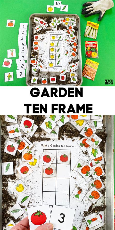 Garden Ten Frame Printable Math Activity Teach Beside Ten Frame Math Printable - Ten Frame Math Printable