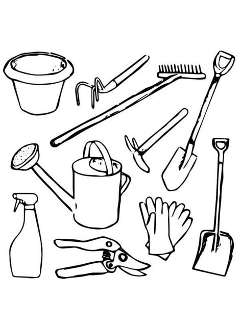 Garden Tools Coloring Page Download Print Or Color Gardening Tools Coloring Pages - Gardening Tools Coloring Pages