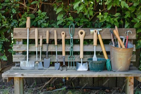 garden tools organized