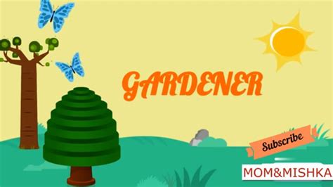 Gardener Kindergarten How Does The Gardener Work Gardening Kindergarten Gardening - Kindergarten Gardening