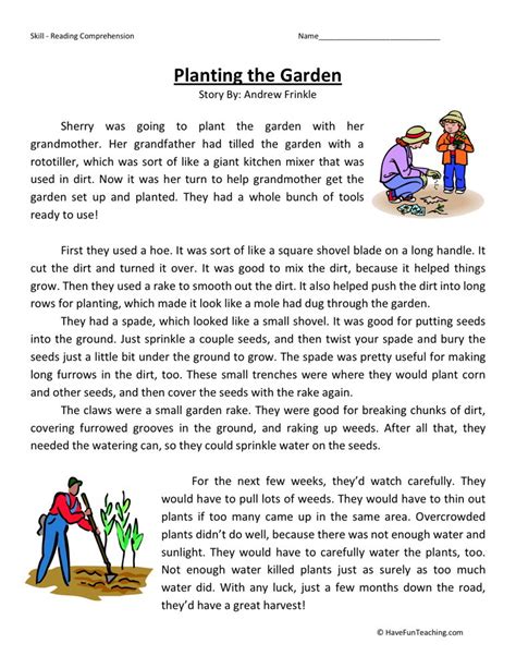 Gardening Reading Comprehension Activities For 2nd 3rd And Garden Tracker Worksheet 2nd Grade - Garden Tracker Worksheet 2nd Grade