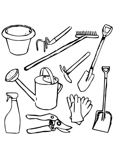 Gardening Tools Coloring Pages   Gardengarden Coloring Pages Amp Printables Education Com - Gardening Tools Coloring Pages