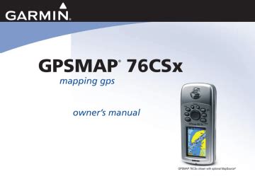 Download Garmin Gpsmap 76Csx Owner Guide 