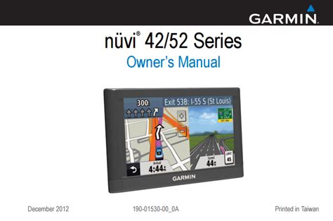 Read Garmin Nuvi 260W User Guide 