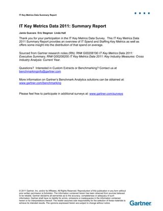 Full Download Gartner It Key Metrics Data Summary Report Pdf 