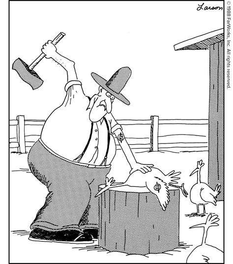 Gary Larson Comic With A Man Walking An Komoto Dragon