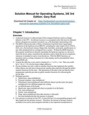 Read Gary Nutt Operating Systems 3Rd Edition Solution 