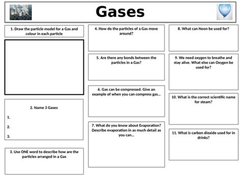 Gas Behavior Worksheet 6th Grade   Gas Behavior Worksheets - Gas Behavior Worksheet 6th Grade