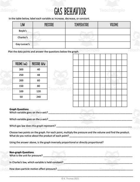 Gas Behavior Worksheet By Teach Simple Gas Behavior Worksheet 6th Grade - Gas Behavior Worksheet 6th Grade