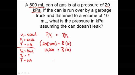 Gas Law Problems With Solutions