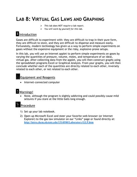 gas laws virtual lab answer key