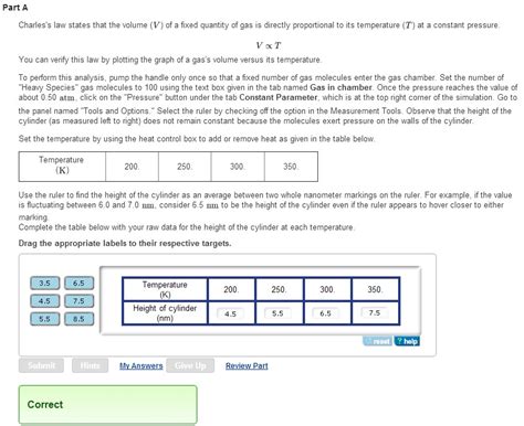 Gas Properties Simulation Answer Key