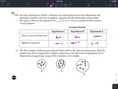 Gas Variables Pogil Key