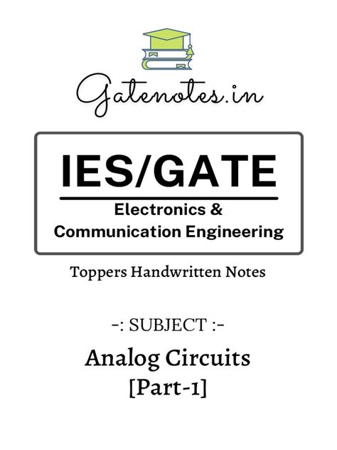 Gate Notes Ece Analog Circuits