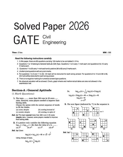 gate paper solved civil engineering