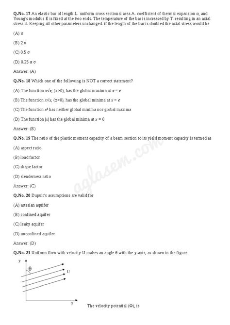Gate Test Sample Papers