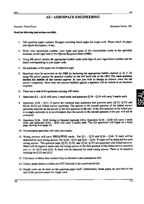 Download Gate 2010 Question Paper 