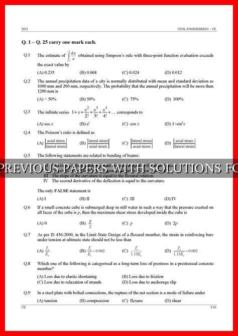 Read Gate Exam Question Papers With Answers 2012 For Ece 