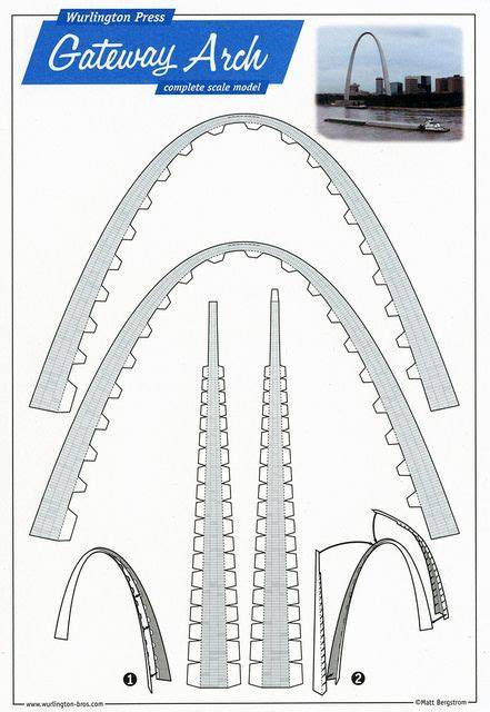 gateway arch paper cut out printable