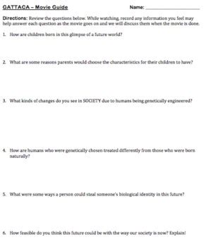 Download Gattaca Questions And Teacher Guide Answers 