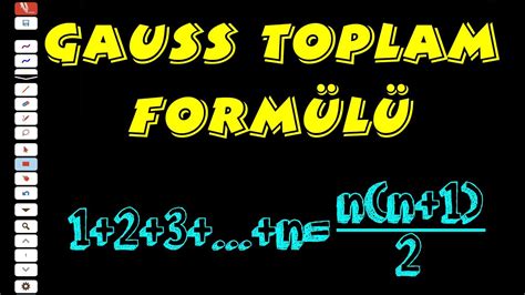 gauss toplam formülleri
