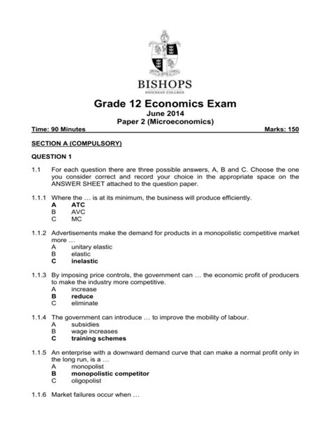 Full Download Gauteng Grade 12 Economics Paper 2 June Exam Papers 
