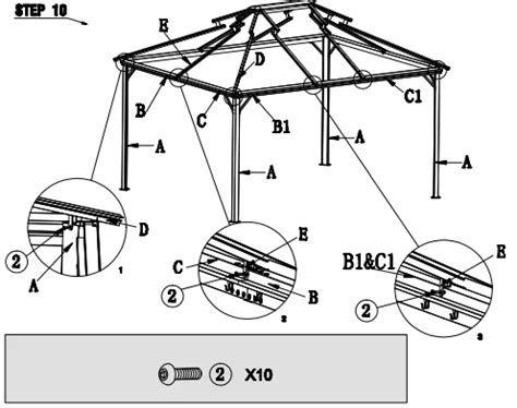 gazebo instructions 6x6
