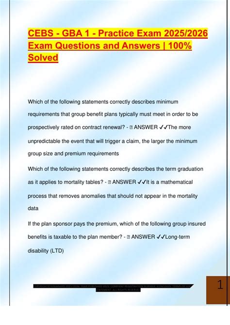 gba 1 exam