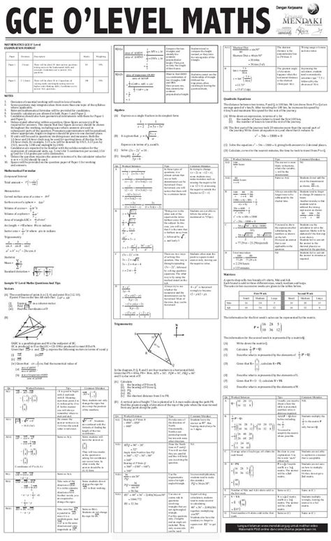Gce O Level Maths Past Papers Free Download