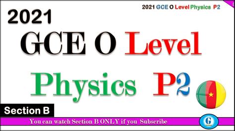 Gce O Level Physics Past Papers