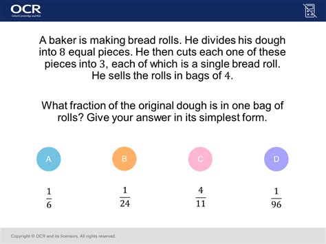 Gcse Maths Fractions Question 20 In Fractions - 20 In Fractions