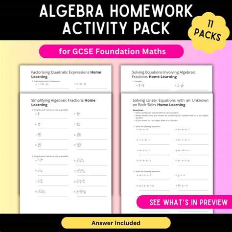Gcse Maths Homework Pack Pearson Foundation Answers