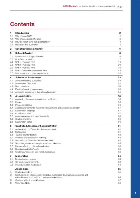 Gcse Physics Aqa Specification