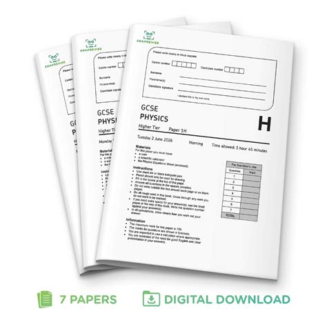 Gcse Physics Practice Exam Papers Higher