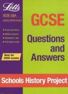 gcse questions and answers schools history project gcse questions and answers series