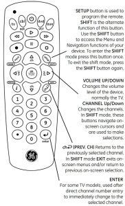 Ge Remote Control Manual