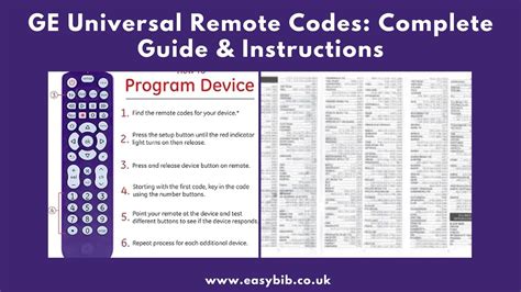 ge universal remote 24993 codes