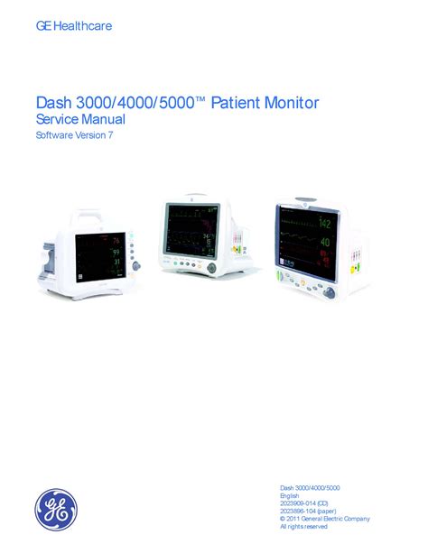 Download Ge Dash 3000 User Manual 